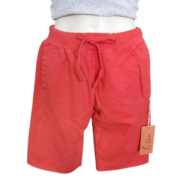La Detresse Pants - LA DETRESSE Blaze cut off Bermuda comfy athleisure red sweat shorts Size XS NEW